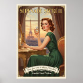 1940年代ビンテージ「セレナード・セクレット」香水広告 ポスター (正面)
