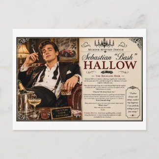 1940年代ミステリー・ハロウィンセバスチャン・バッシュ・ハロウ ポストカード
