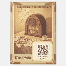 1940年代ミュージックプレイリスト付き認知症メモリーマグネット マグネット