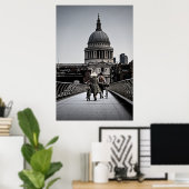 1940年代ミレニアムブリッジロンドン(6331) ポスター (ホームオフィス)