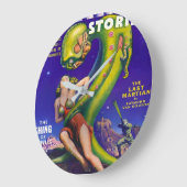 1940年代レトロSCI FIパルプイラストレーション ラージ壁時計 (傾斜)