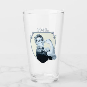 1940年代ヴィンテージレトロ40年代の戦争女性 タンブラーグラス