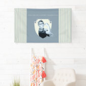 1940年代ヴィンテージ愛国女レトロ 横断幕 (インサイチュ)