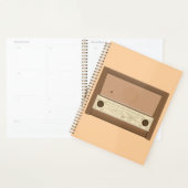 1940年代ヴィンテージ レトロ ウッド ラジオ プランナー手帳 (ディスプレー)