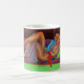 1940年代初期の美しいピンアップ女の子 コーヒーマグカップ (中央)