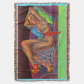 1940年代初期の美しいピンアップ女の子 スローブランケット (正面縦)