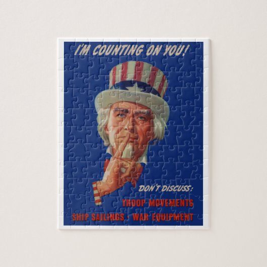 1940年代警告のサム叔父 ジグソーパズル (縦)