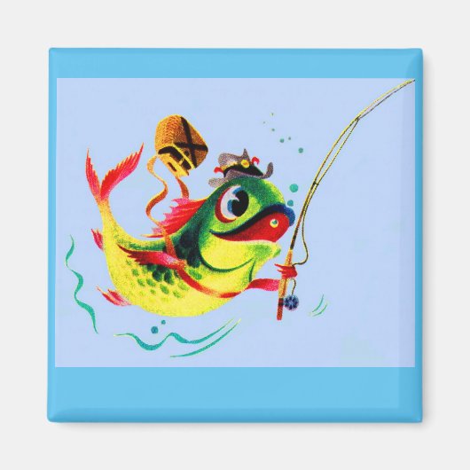 1940年代魚釣り マグネット (正面)