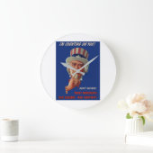 1940年代、サ警告ムおじさんの ラージ壁時計 (ホーム)