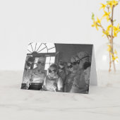 1940年代、第二次世界大戦で女性が歓迎 カード (黄色い花)