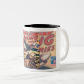1940年代WWIIパルプマガジンアートコーヒーマグ ツートーンマグカップ (正面右)