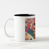 1940年代WWIIパルプマガジンアートコーヒーマグ ツートーンマグカップ (左)
