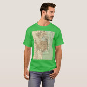 1940年当時のアラバマ州モービルのヴィンテージ地図 Tシャツ (正面フル)
