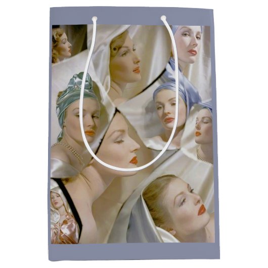 1940年頃の美女プリント ミディアムペーパーバッグ (正面)