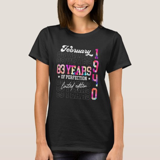 1940年2月83歳83誕生日 Tシャツ (正面)
