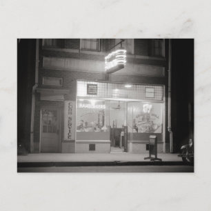 1940年、夜の食堂 ポストカード