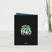 1940素晴らし年閏年日以後2月29誕生日 カード (裏面)