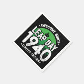 1940素晴らし年閏年日以後2月29誕生日 スタンダードカクテルナプキン (角)