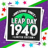 1940素晴らし年閏年日以後2月29誕生日 スタンダードカクテルナプキン