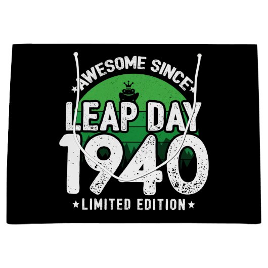 1940素晴らし年閏年日以後2月29誕生日 ラージペーパーバッグ (正面)