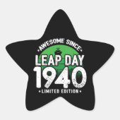 1940素晴らし年閏年日以後2月29誕生日 星シール (正面)