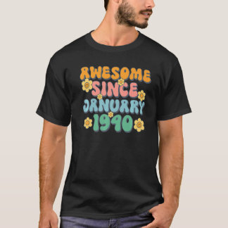 1940素晴らし年1月以来83番目の誕生日Groovy Re Tシャツ
