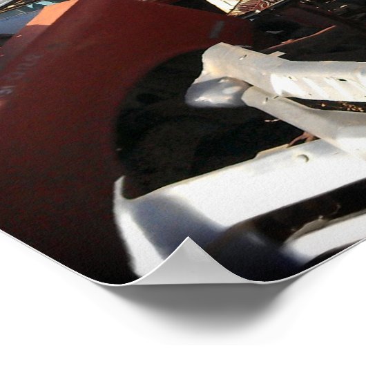 1940 Buick & F-86 Sabre overflight - junkyard art ポスター (角)