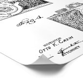 1940 Vintage Camera Patent Art Drawing Print ポスター (角)