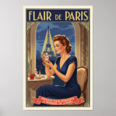 1940 Vintage Flair de Paris Perfume Advertising ポスター (正面)