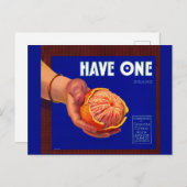 1940sにはオレンジ色のクレートのラベルが1つ ポストカード (正面/裏面)