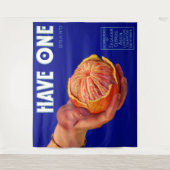 1940sにはオレンジ色のクレートのラベルプリントが1つ タペストリー (正面)