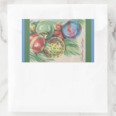 1940sクリスマスオーナメントシール 長方形シール (バッグ)