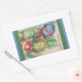 1940sクリスマスオーナメントシール 長方形シール (封筒)