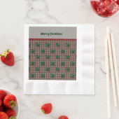 1940sクリスマスジンガム紙ナプキンス 縁ありランチョンナプキン (インサイチュ)