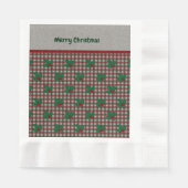 1940sクリスマスジンガム紙ナプキンス 縁ありランチョンナプキン (正面)