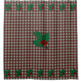 1940sクリスマスジンガム シャワーカーテン (正面)