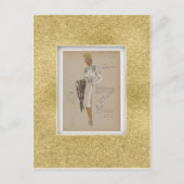 1940sコートショートジャケットソフト体パーキーペプラム ポストカード (正面)