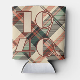 1940sプレイドステッカー 缶クーラー