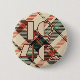 1940sプレイドボタン 缶バッジ