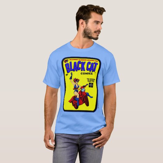 1940's Black Cat Comics T-Shirt Tシャツ (正面フル)