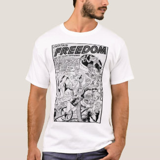 1940's Captain FREEDOM Action Comic T-Shirt Tシャツ