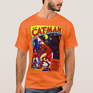 1940's Cat-Man Comic T-Shirt Tシャツ
