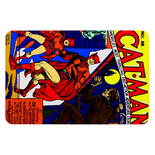 1940's Cat-Man Comics Magnet マグネット (横)