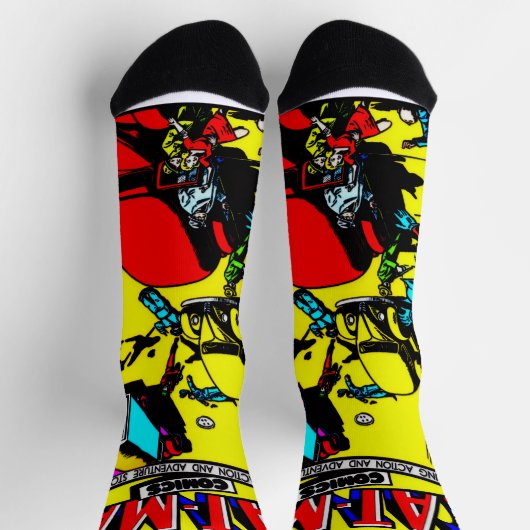 1940's CAT-MAN Comics Socks ソックス (上部)