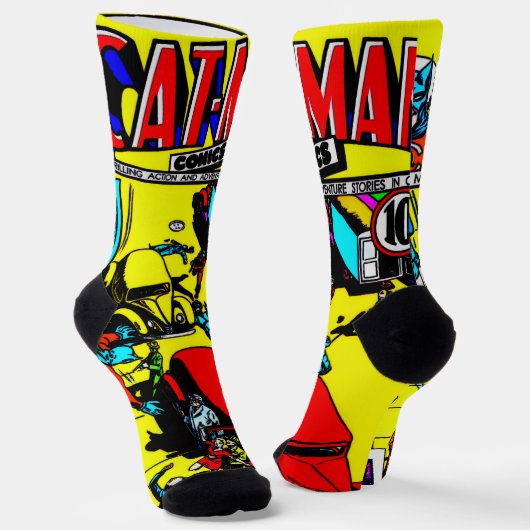 1940's CAT-MAN Comics Socks ソックス (傾斜あり)