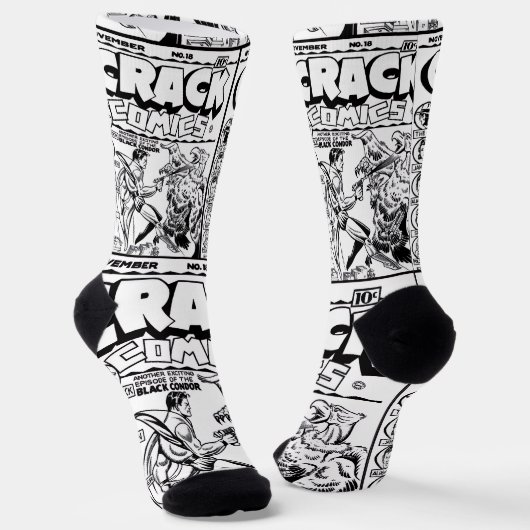 1940's CRACK Comics Socks ソックス (傾斜あり)