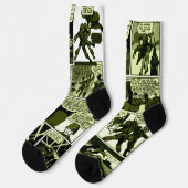 1940's Green Lama Comic Strip Socks ソックス (左)