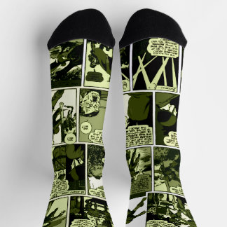 1940's Green Lama Comic Strip Socks ソックス
