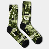 1940's Green Lama Comic Strip Socks ソックス (右)