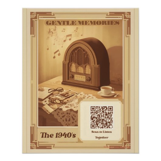 1940s Memory Care Music Poster Dementia Alzheimers ポスター (正面)